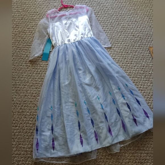 New Disney Store Snow Queen Elsa Sleep Gown Girls size 7/8 - Picture 6 of 12
